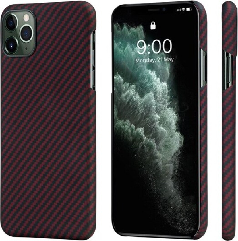 Apple iPhone 11 Pro Max MagEz Case - Black/Red Twill