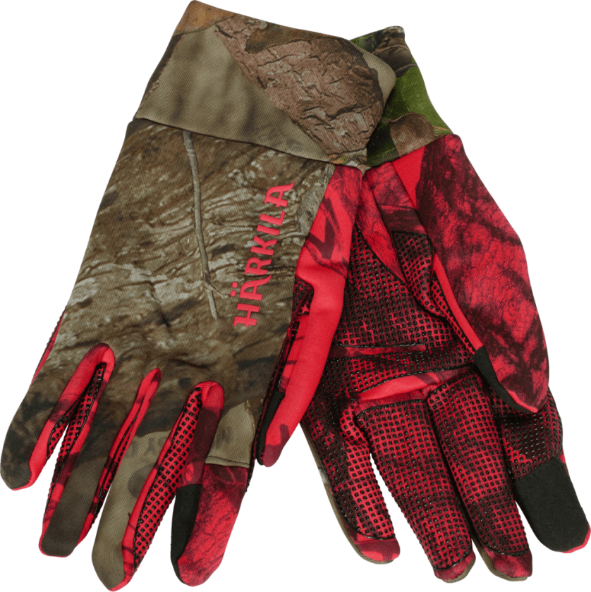 Moose Hunter 2.0 Fleece Gloves M, Mossy Oak Break-Up Country/Mossy Oak Red