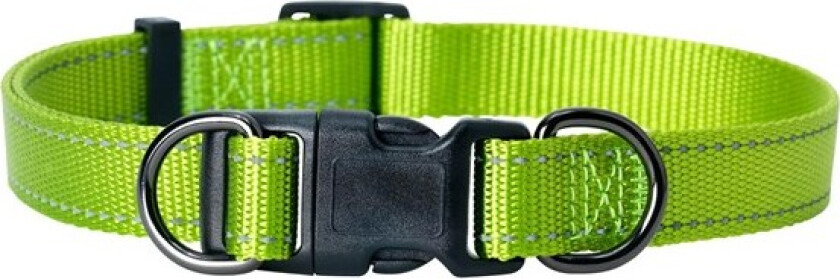 Dogman Nylonhalsbånd Iris Limegrøn (35-50 cm)