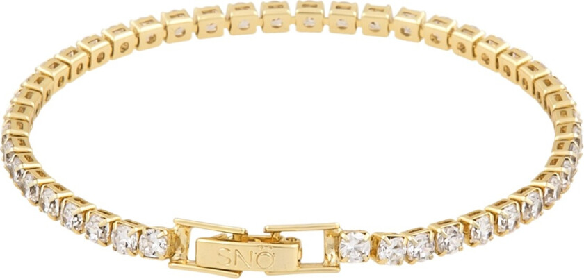 Snö Of Sweden Siri Stone Bracelet Gold/Clear 16cm
