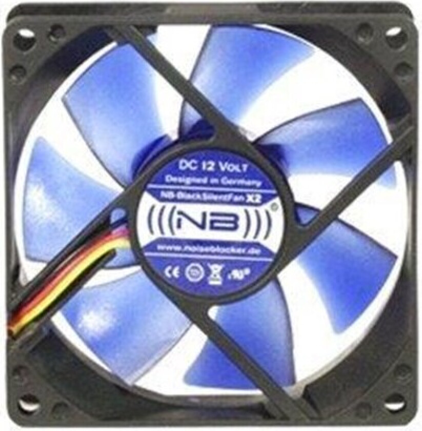 Noiseblocker BlackSilent X2 Rev. 1.0 - Kabinettvifte - 80mm