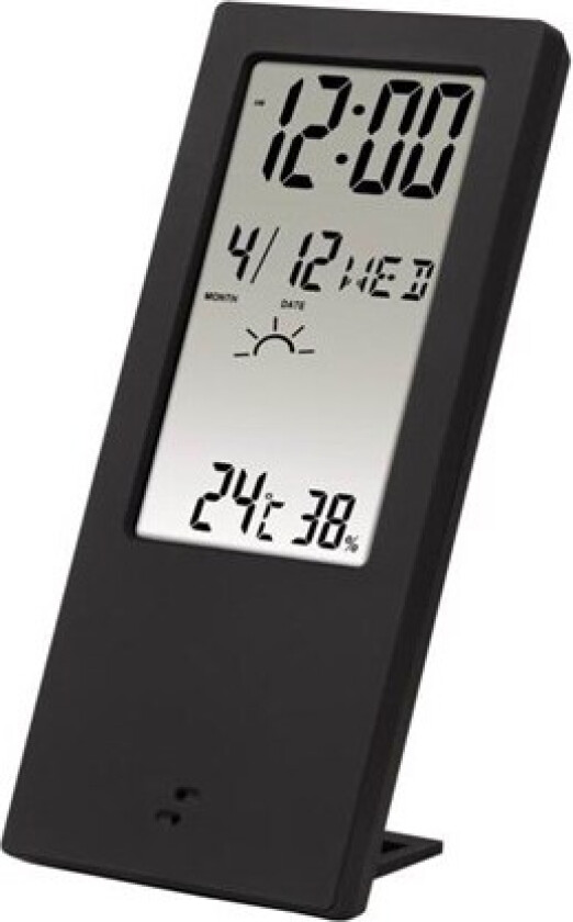 "TH-140" Thermometer/Hygrometer with weather indicator black