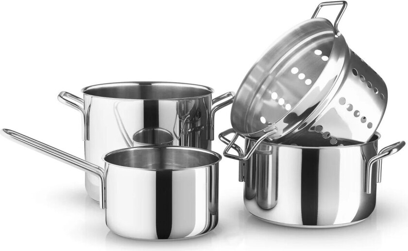 Eva Trio rustfritt stål collection box 4-pakn.