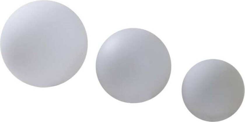 Lago LED-solcellelampe RGBW, 3er sett kuler