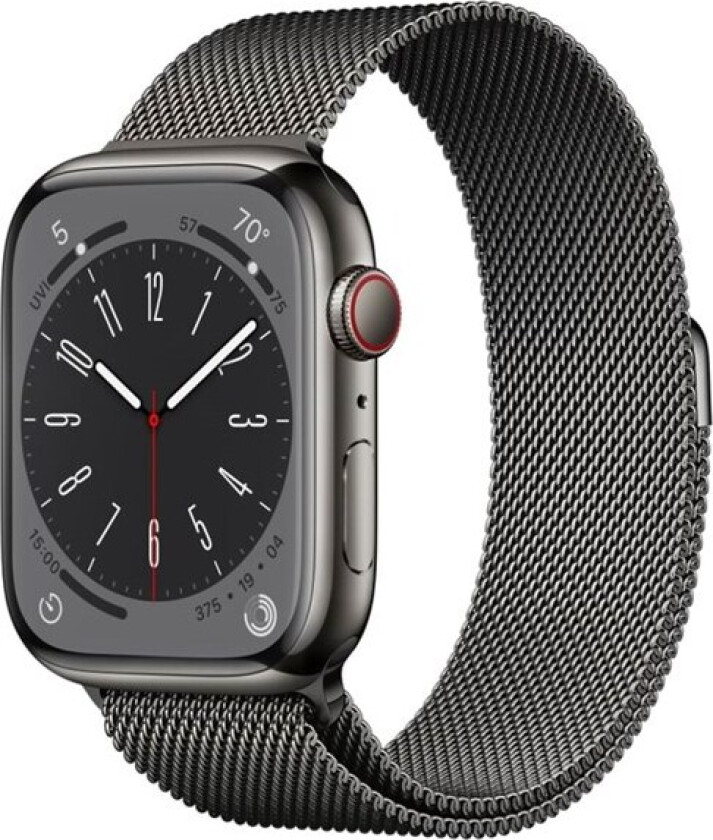 Watch Series 8 GPS + Cellular 45mm Graphite Stainless Steel Case with Graphite Milanese Loop