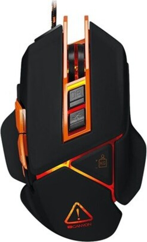 Hazard CND-SGM6N - mouse - USB - black - Mus - Optisk - 9 - Svart