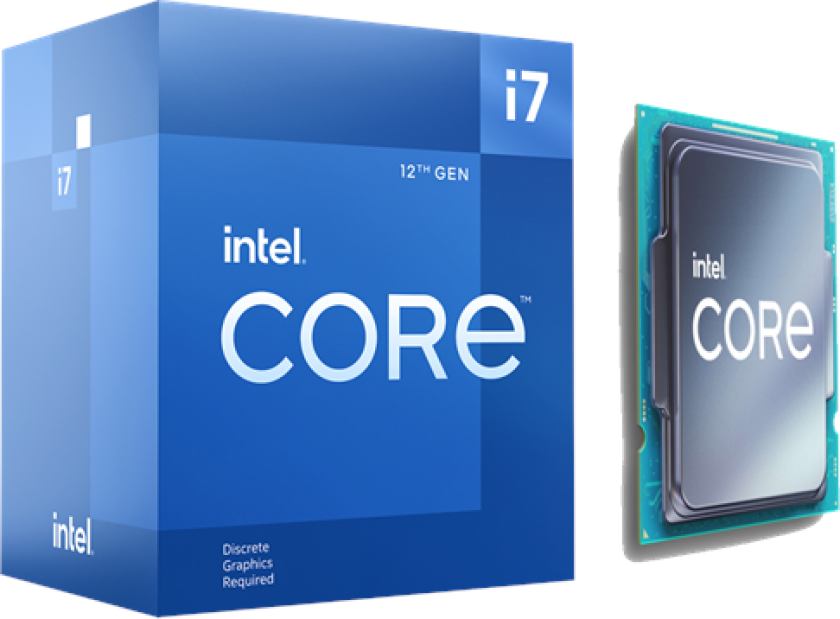 Core i7-12700F Alder Lake Prosessor/CPU - 12 kjerner - 2.1 GHz -  LGA1700 -  Boks (med kjøler)