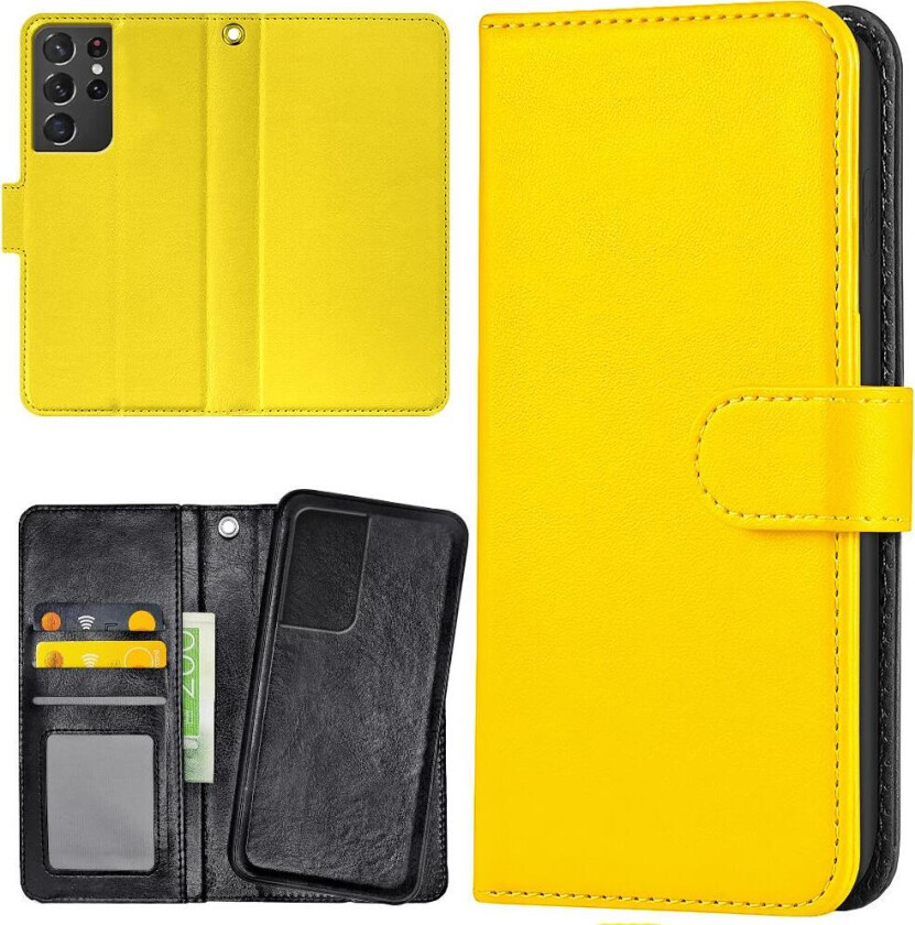 Samsung Galaxy S21 Ultra - Lommebok Deksel Gul