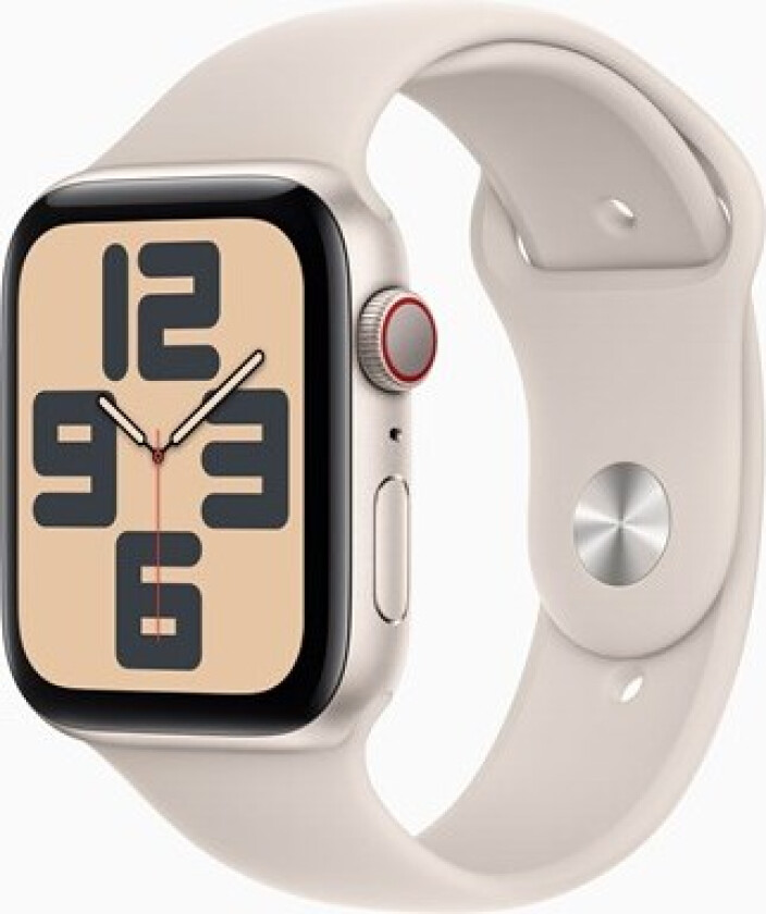 Watch SE 2nd Gen GPS + Cellular 44mm - Starlight Aluminium Case with Starlight Sport Band - M/L