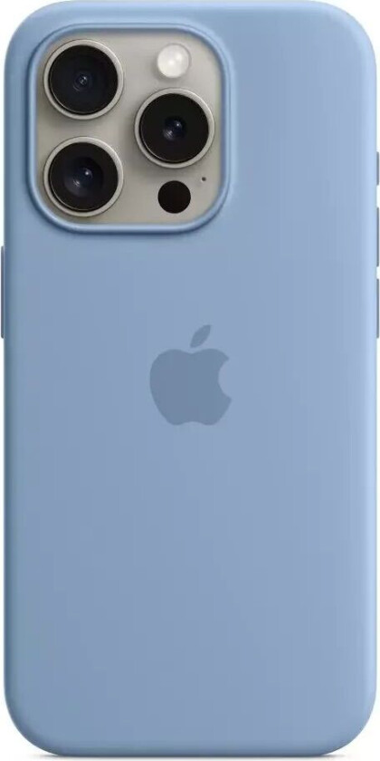 Bilde av iPhone 15 Pro Silicone Case with MagSafe - Winter Blue