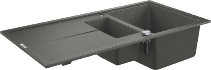 K400, kjøkkenvask, 100x50 cm, grå