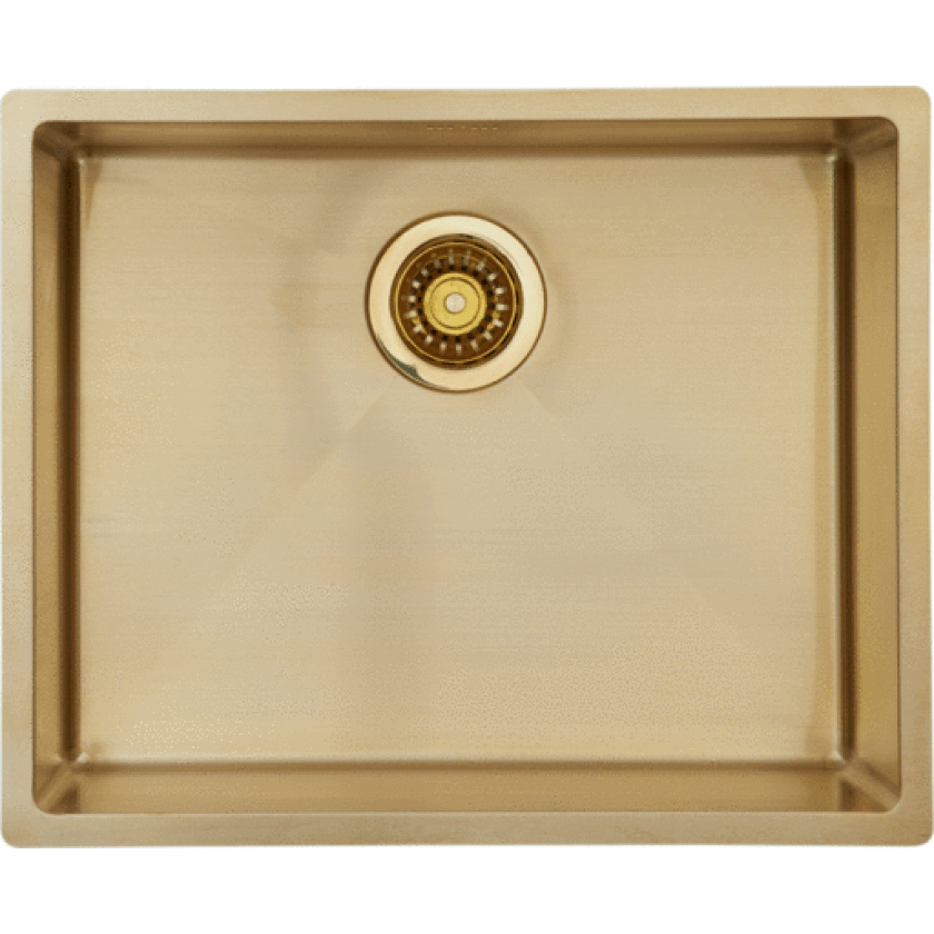 Kubus 500 kjøkkenvask, 54x40 cm, messing