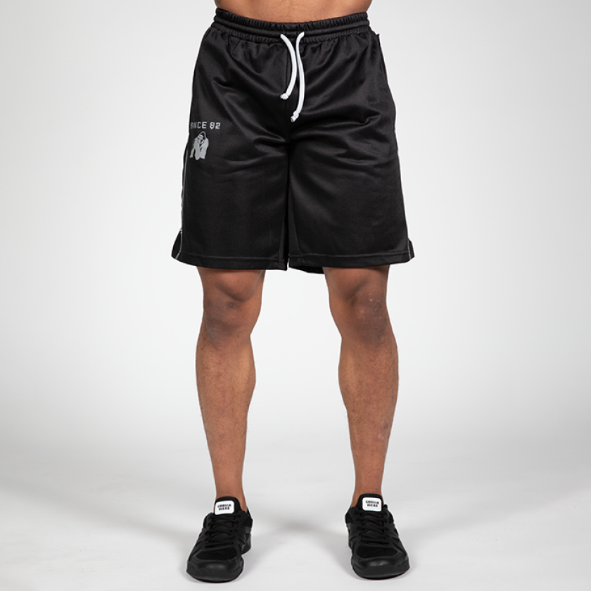 Functional Mesh Shorts, Black/White