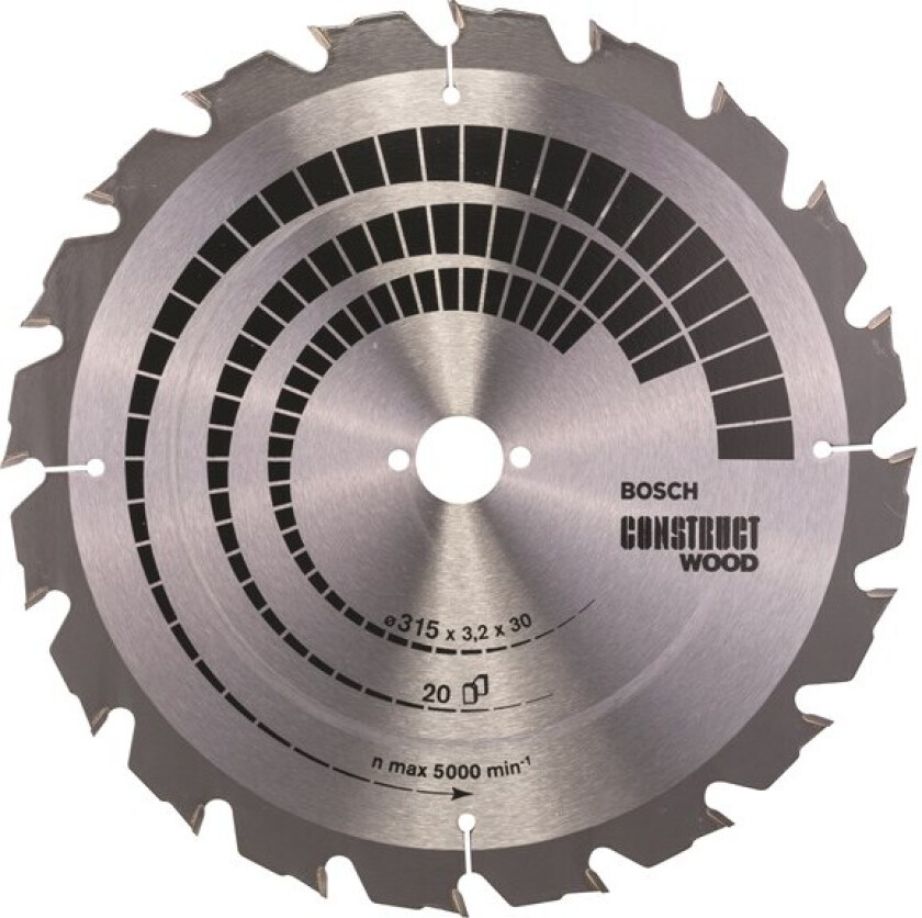 Sirkelsagblad Construct Wood 315 x 30 x 3,2 mm; 20