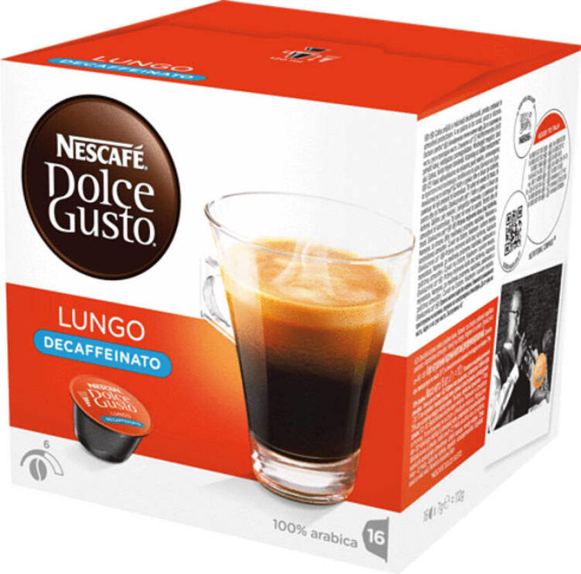 Dolce Gusto Lungo Koffeinfri 16 kapsler