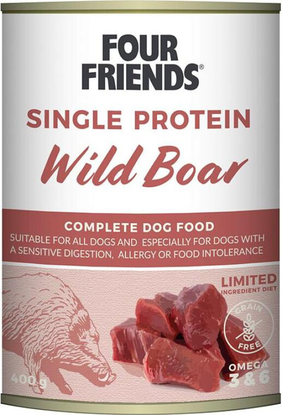 Four Friends Dog Single Protein Wild Boar 400 g