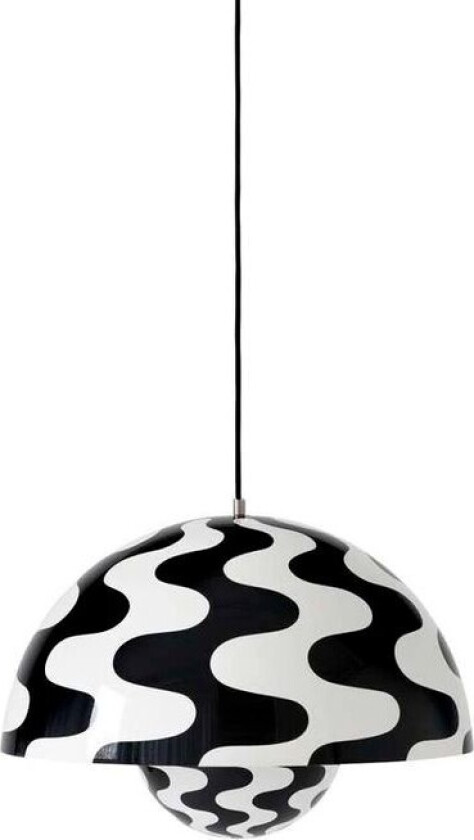 &Tradition Flowerpot Big - VP2 Black-white pattern