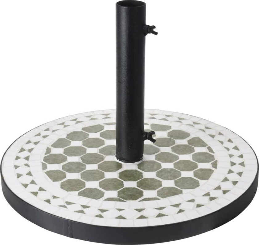 ProGarden Parasollfot Terra design Mosaic grønn og hvit