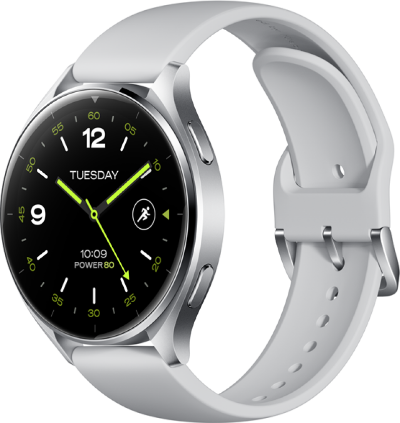 Watch 2 - Silver Case With Grey TPU Strap