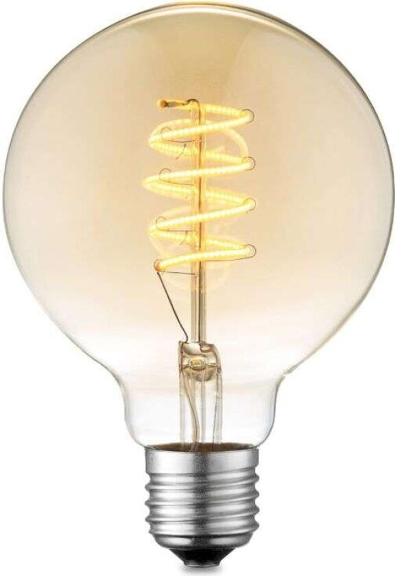 LED-pære E27 G95 4W 2 700 K dimbar rav