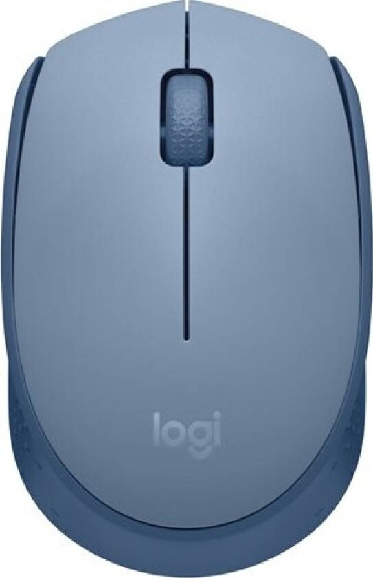 LOGI M171 Wireless Mouse - BLUE-GREY - Mus - Optisk - 3 knapper - Blå