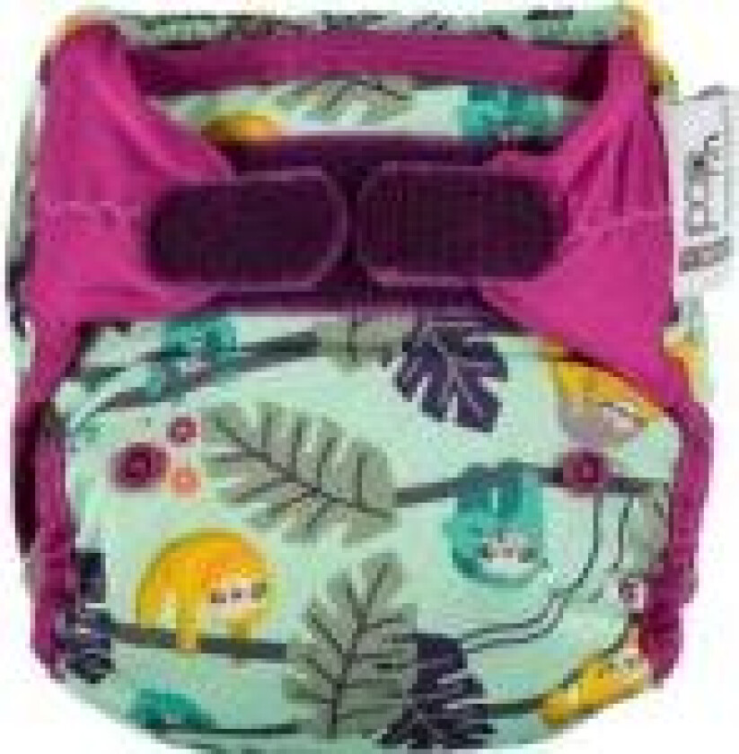 Lukk Caboo bleier Trekk, gjenbruksbleie V2 Sloth med bambusinnlegg, 3-16 kg, 1 stk.