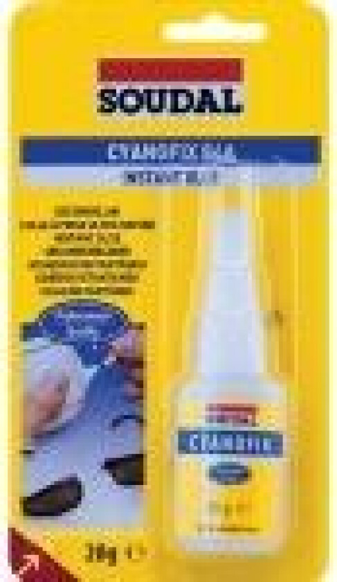 Sekundlim Cyanofix 84A 20g tube, opløsningsmiddelfri, hurtig hærdning, transparent, hæfter på mange materialer