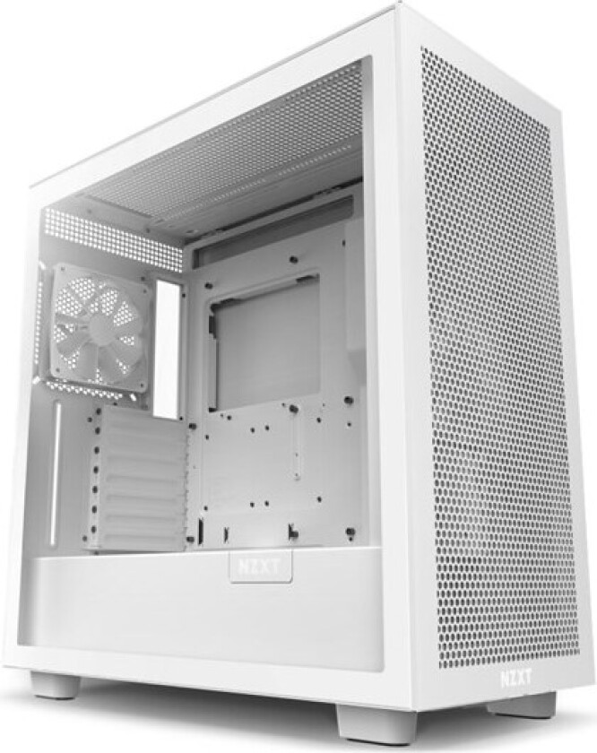 Nzxt H7 Flow Matte White Mid Tower Case Hvit