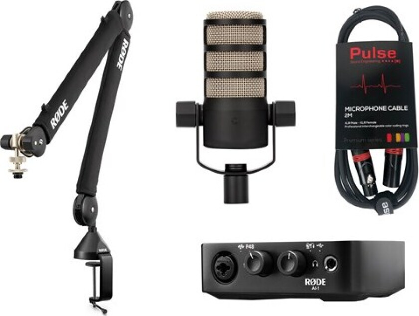 Bilde av Rode Røde Podmic Gamers & Streamers Bundle Svart