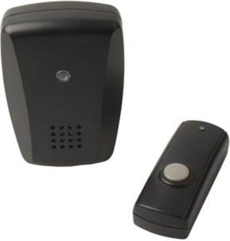 Doorbell kit wireless 1 push button athen black