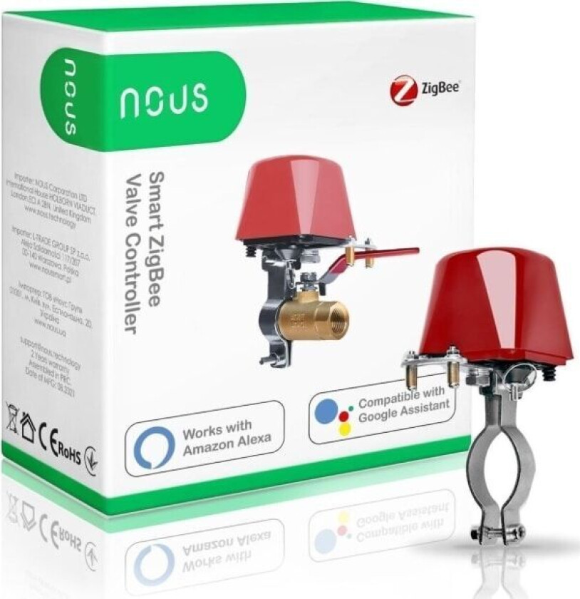 Bilde av NOUS LZ3 ventil vannledning ZigBee for hage/husdyrvanning