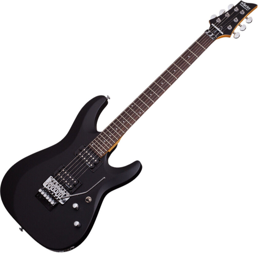 Schecter C-6 FR Deluxe Svart Sateng