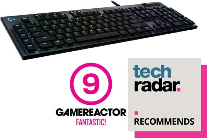 G815 LIGHTSYNC RGB GL Clicky - US - Gamingtastatur - Amerikansk Engelsk - Svart