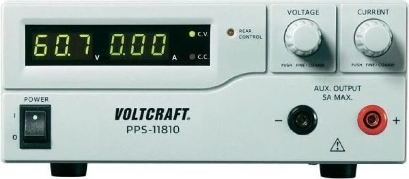 Voltcraft laboratoriestrømforsyning, justerbar PPS-11810 1 - 18 V/DC 0 - 10 A 180 W 2 x USB, fjernprogrammering (PPS-11810)