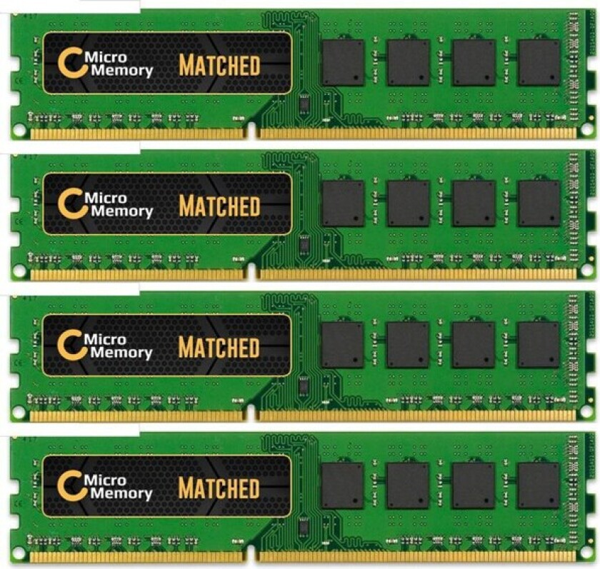 Memory hukommelse - 16 GB : 4 x 4 GB - DIMM 240-pin