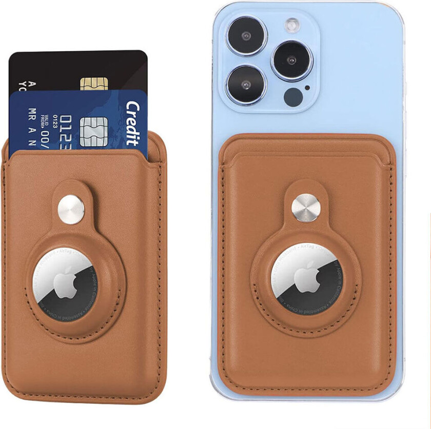 MagSafe Kortholder med Airtag-holder - Brun