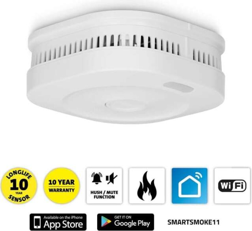 SMARTSMOKE11 Wi-Fi Smart røykvarsler
