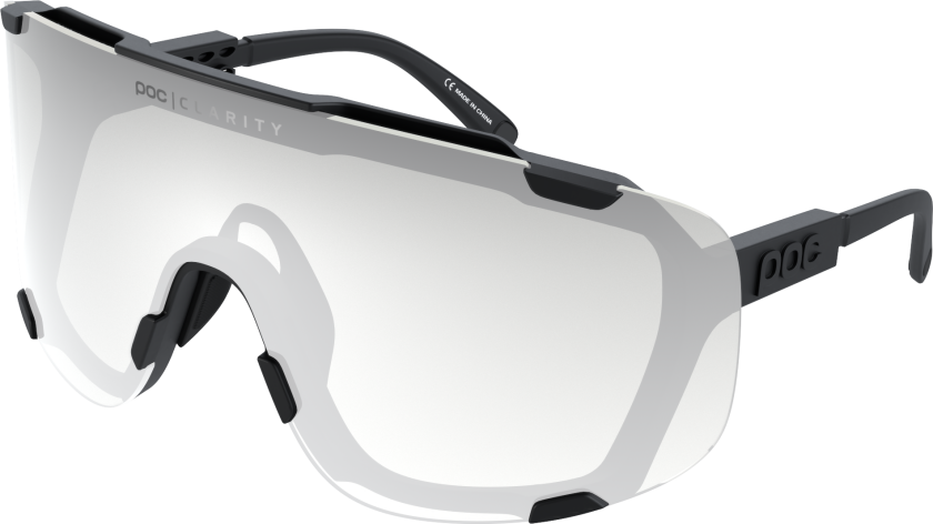 POC Devour Photochromic Uranium Black/Clarity Photochromic/Changeable Grey OneSize, Uranium Black/Clarity Photochromic/Changeable Grey