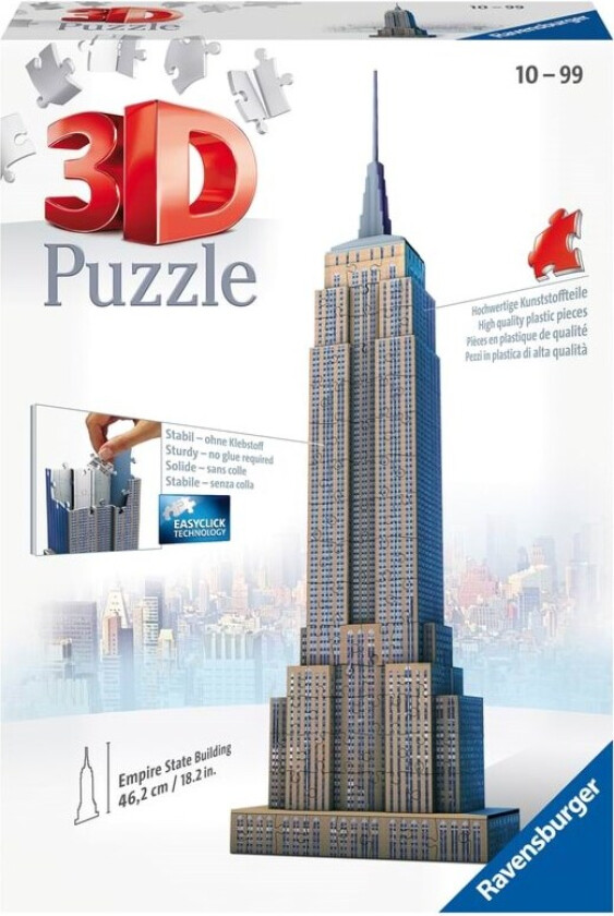 3d Puslespill 216 Brikker - Empire State Building