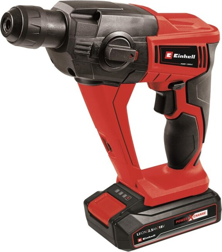 TE-HD 18 Li (1x2.5 Ah), SDS Plus, Sort, Rød, 1,2 cm, 1100 RPM, 1,2 J, 5700 IPM