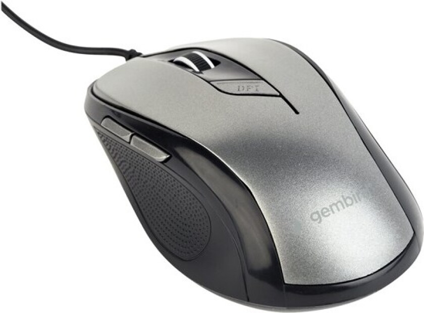 MUS-6B-01-BG - mouse - USB - space grey/black - Mus - Optisk - 6 - Grå