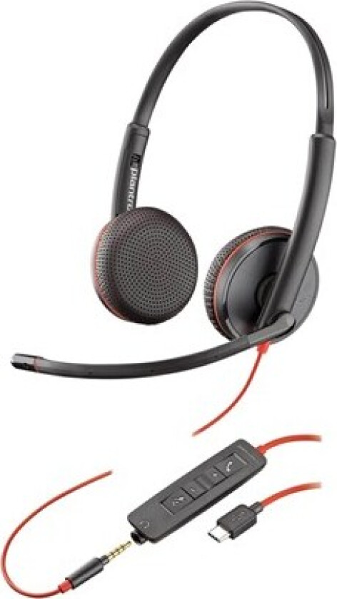 Blackwire C3225 Hodesett 3,5 Mm Jakk, Usb-c Stereo Svart