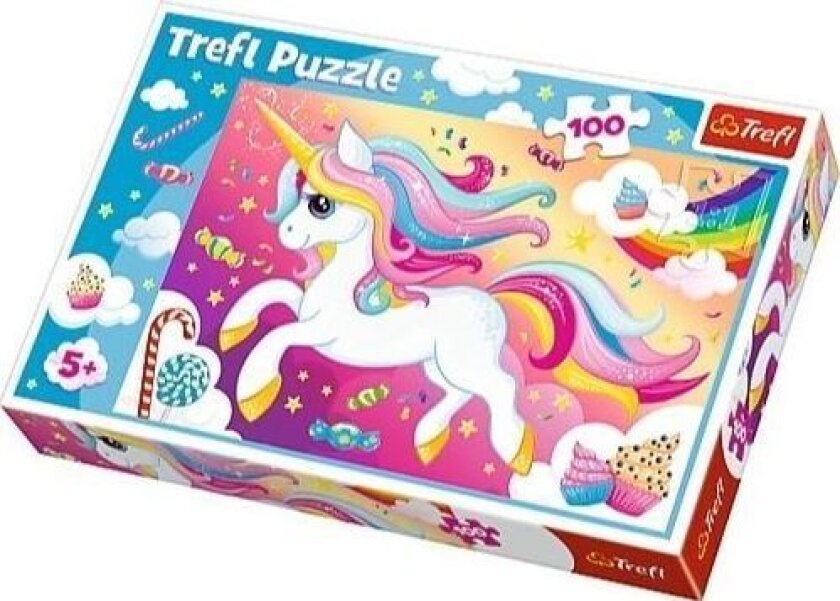 Puzzle 100 elements - Beautiful unicorn