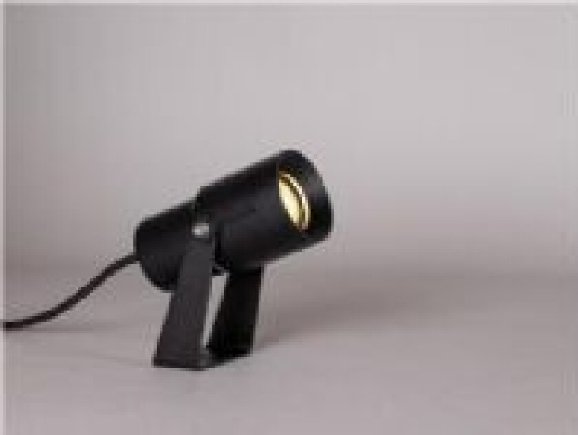 Projektør Spot It M Sort 38°, DIP-Kelvin 3000K/4000K, 1300lm, 15W, IP67, 2m gummikabel. Indbygget fasedæmpbar driver.