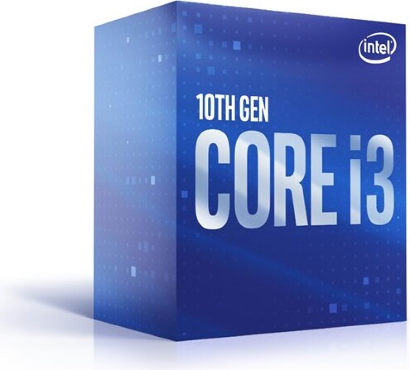 Core i3-10300 Comet Lake Prosessor/CPU - 4 kjerner - 3.7 GHz - LGA1200 - Boks (med kjøler)
