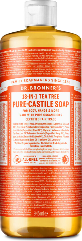 Pure Castile Liquid Soap Tea Tree, 945 ml  Håndsåpe