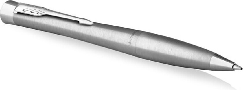 Urban Twist Ballpoint Pen | Metro Metallic with Chrome Trim | Medium Point Blue Ink Refill | Gift Box