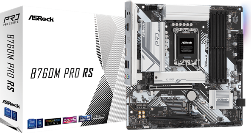 B760M PRO RS Hovedkort - Intel B760 - Intel LGA1700 socket - DDR5 RAM - Micro-ATX