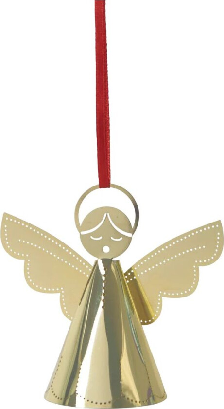 Syngende engel juletreanheng Gull