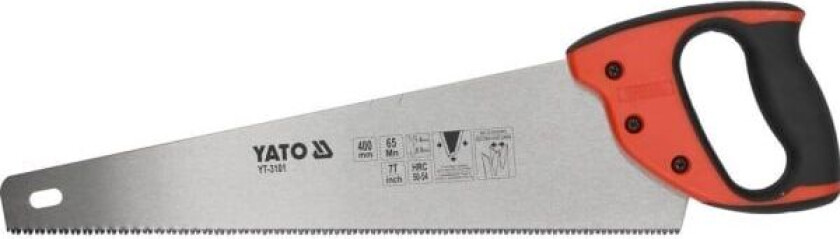 Yato YT-3101, Grovt sagblad, Tre, Kull stål, Termoplastisk gummi (TPR), ABS syntetisk, Rustfritt stål, Sort, Rød